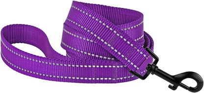 Dog Leash Durable Pet Leash for Walking Training Running for Dogs (Reflective, Purple, L)