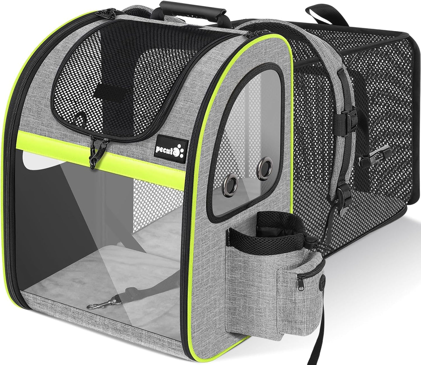 Pet Carrier Backpack, Cat Backpack Carrier, Expandable with Breathable Mesh for Small Dogs Cats Puppies, Dog Backpack Carrier for Hiking Travel Camping Outdoor, Hold Pets up to 18 Lbs