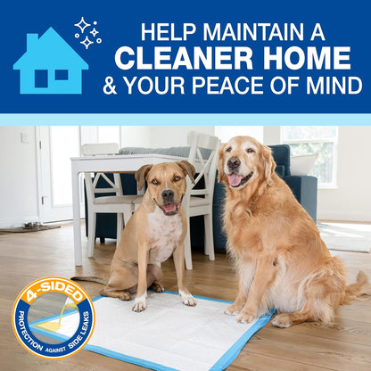 Wee-Wee Superior Performance Pee Pads for Dogs with Runoff Barrier Edge Guard Protection, Puppy & Dog Potty Training Pads, Housebreaking Supplies, 27.5" X 44" (18 Count)