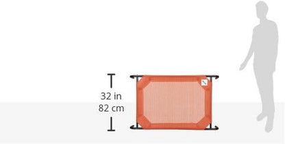 Original Elevated Dog Bed - Breathable Off-The-Ground Pet Bed with Cooling Fabric, Joint Relief & Moisture-Resistant Fabric, 100% Recyclable, Easy Clean, Terracotta, Medium