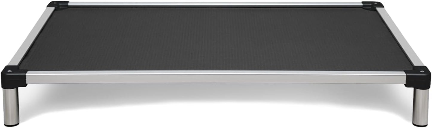 Chew Proof Elevated Cooling Dog Bed - Made for Aggressive Chewers, Virtually Indestructible, Ripstop Fabric with No Padding, Pre-Assembled - Small, Seasonal (Old) Black