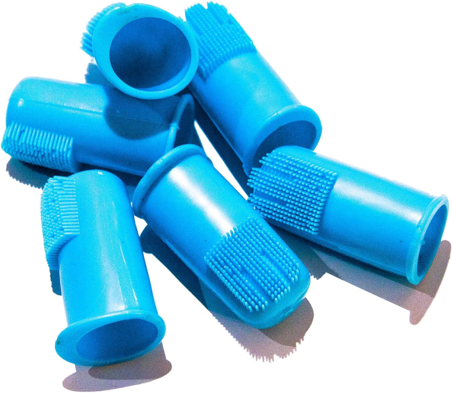 Dog Finger Toothbrush Set of 6 - Dental Brush for Large to Small Dogs, Cats, and Most Pets