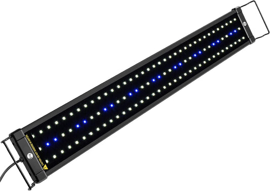 Classicled Aquarium Light, Fish Tank Light with Extendable Brackets, White and Blue Leds, Size 28 to 36 Inch, 18 Watts