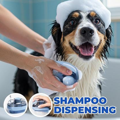 Cat Brush, Dog Bath Brush with Shampoo Dispensing, Dog Brush for Shedding with S
