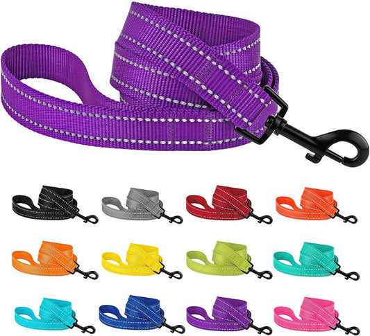 Dog Leash Durable Pet Leash for Walking Training Running for Dogs (Reflective, Purple, L)