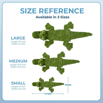 Squeaky Dog Toys with Soft Durable Fabric for Small, Medium and Large Pets Interactive Toy for Indoor Play, Supports Active Biting and Play - 1Wild Duck, Alligator, Medium