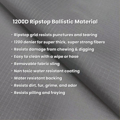 Chew Proof Elevated Cooling Dog Bed - Made for Aggressive Chewers, Virtually Indestructible, Ripstop Fabric with No Padding, Pre-Assembled - Small, Seasonal (Old) Black