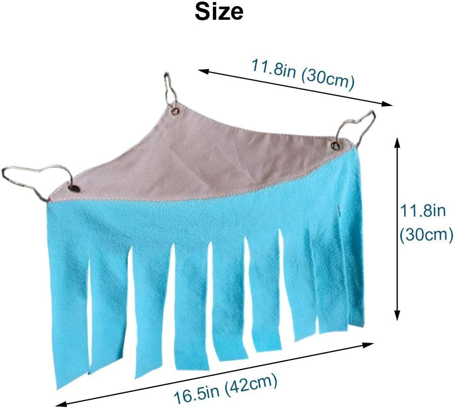 Guinea Pig Hideout Hideaway Corner Fleece Toys Cage Accessories with Reversible Sides. Black Leaves, Triangle