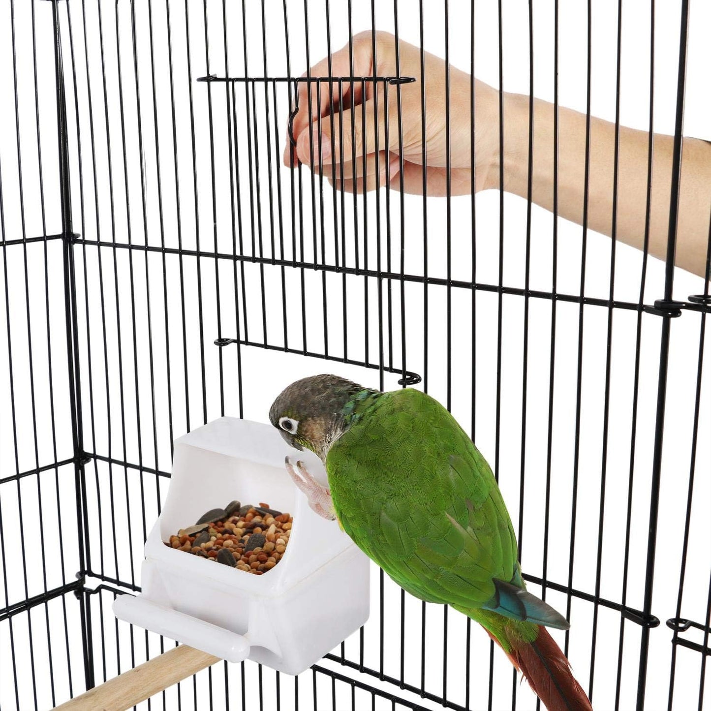 Yaheetech 64'' Bird Cage, Open Top Parakeet Cage W/Slide-Out Tray, Feeders, Detachable Rolling Stand, Bird Cages for Parrot, Cockatiel, Budgie, Parakeets, Lovebird, Small Medium Birds