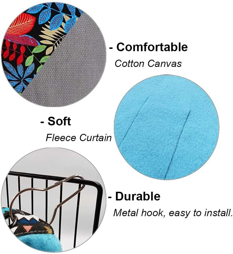 Guinea Pig Hideout Hideaway Corner Fleece Toys Cage Accessories with Reversible Sides. Black Leaves, Triangle