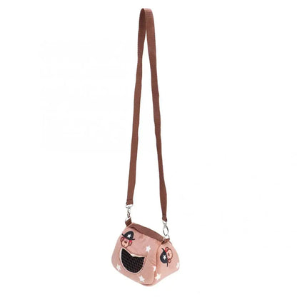Flannelette Portable Breathable Pet Hamster Carrier Travel Outgoing Bag for Small Pets Guinea Pig Squirrel Small Pet Carrier
