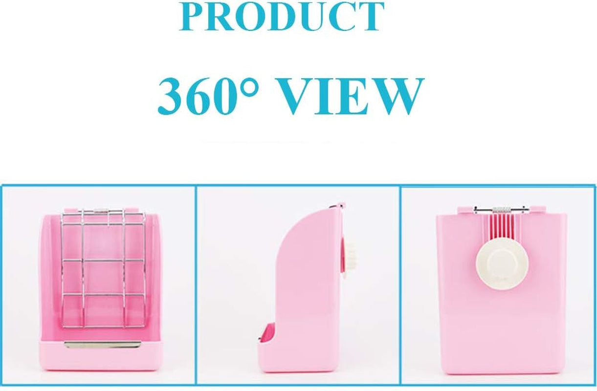Rabbit Feeder Bunny Guinea Pig Hay Feeder, Hay Guinea Pig Hay Feeder, Chinchilla Plastic Food Bowl (Blue) (Pink)