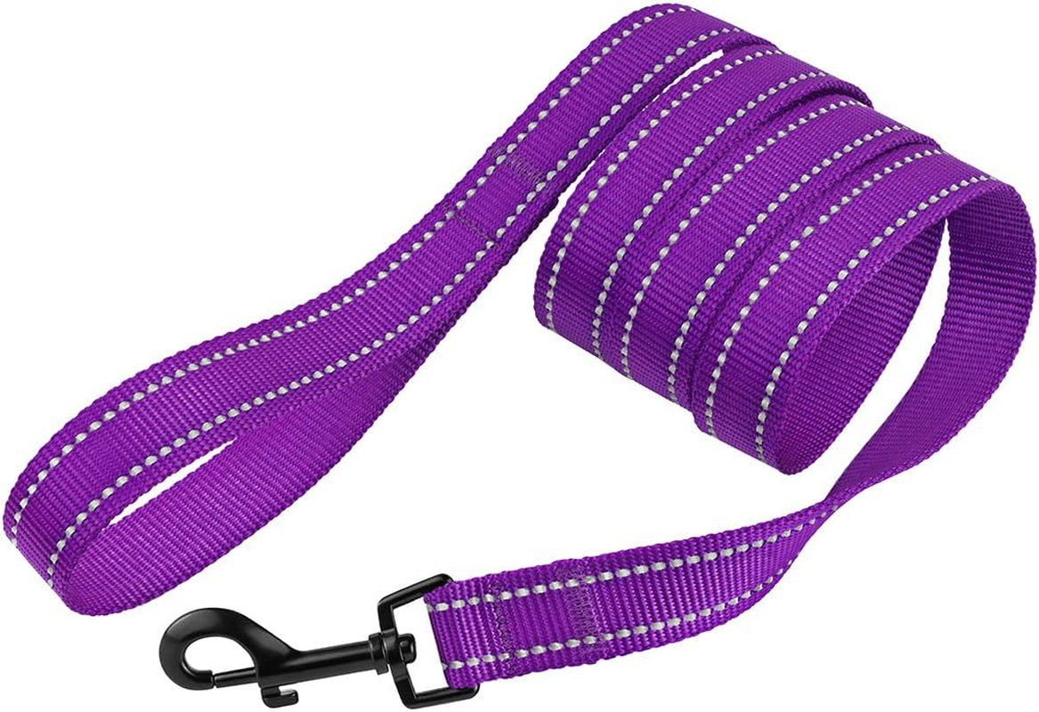 Dog Leash Durable Pet Leash for Walking Training Running for Dogs (Reflective, Purple, L)