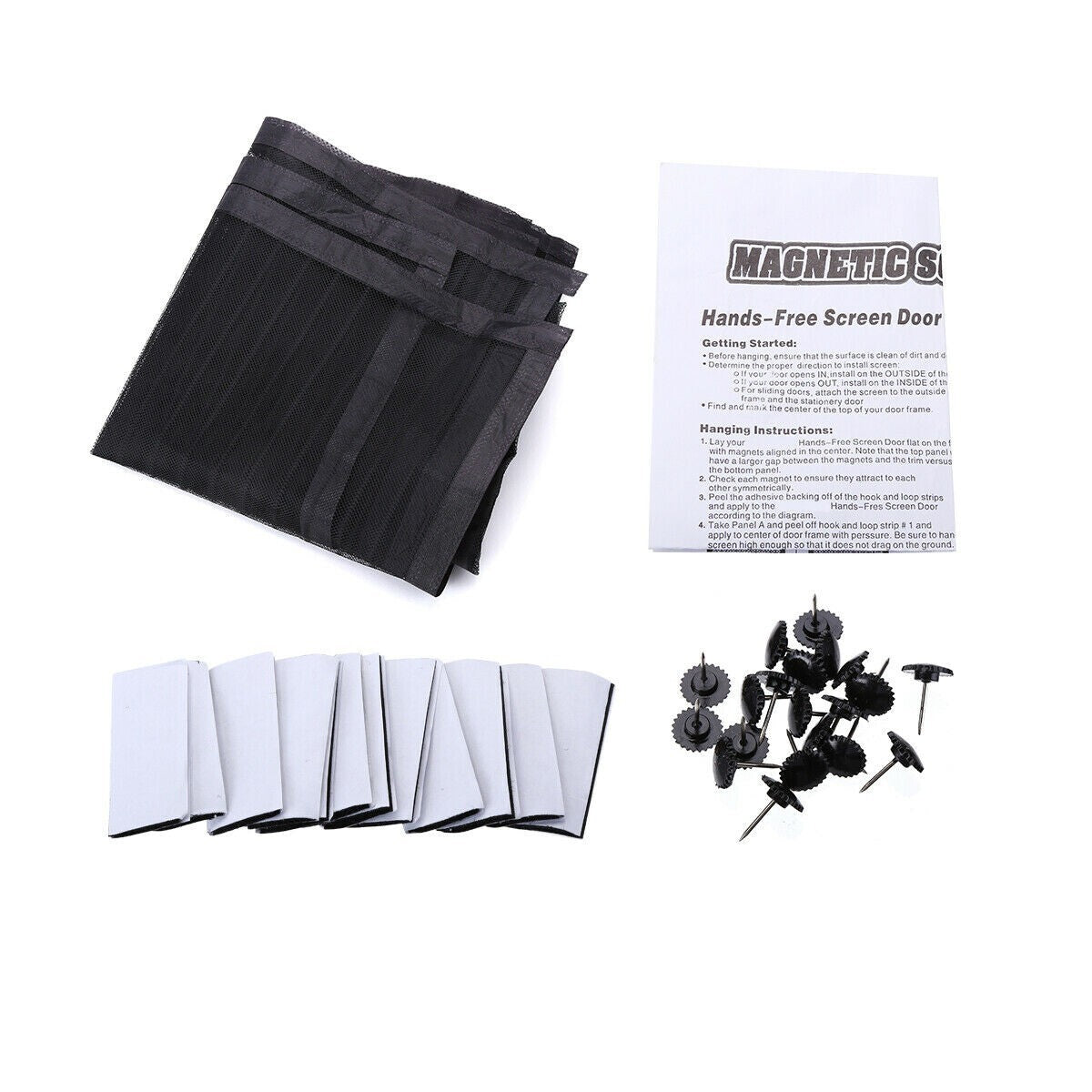 Magnetic Screen Door Retractable Mesh Net Pet Patio Hands Free Mosquito Magic