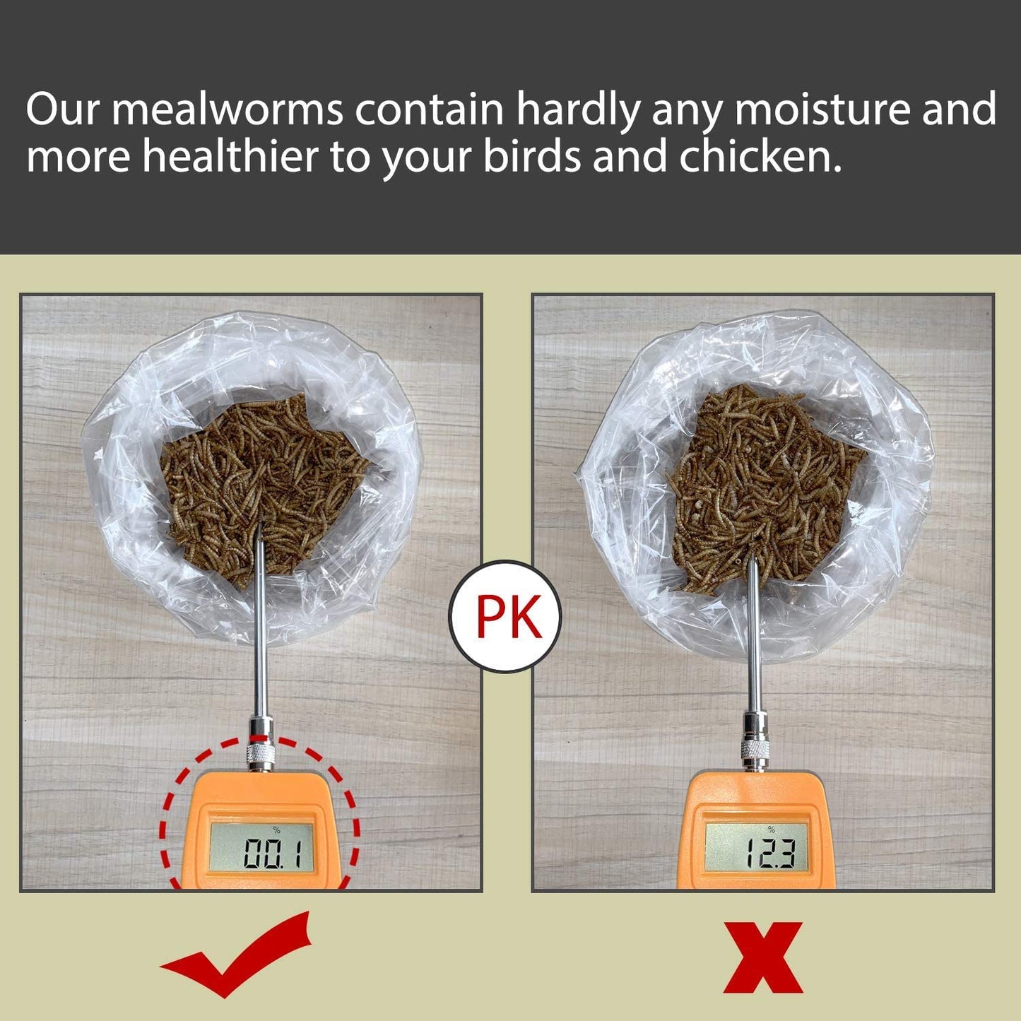 Non-Gmo Dried Mealworms,2Lb 100% Natural Large Size No Moisture,Treats for Birds Chickens Hedgehog Hamster Fish Reptile Turtles
