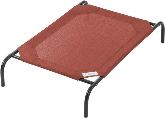 Original Elevated Dog Bed - Breathable Off-The-Ground Pet Bed with Cooling Fabric, Joint Relief & Moisture-Resistant Fabric, 100% Recyclable, Easy Clean, Terracotta, Medium