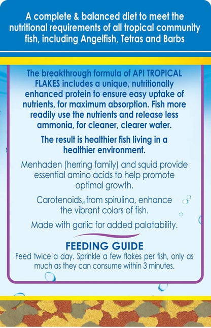 TROPICAL FLAKES Fish Food 5.7-Ounce Container