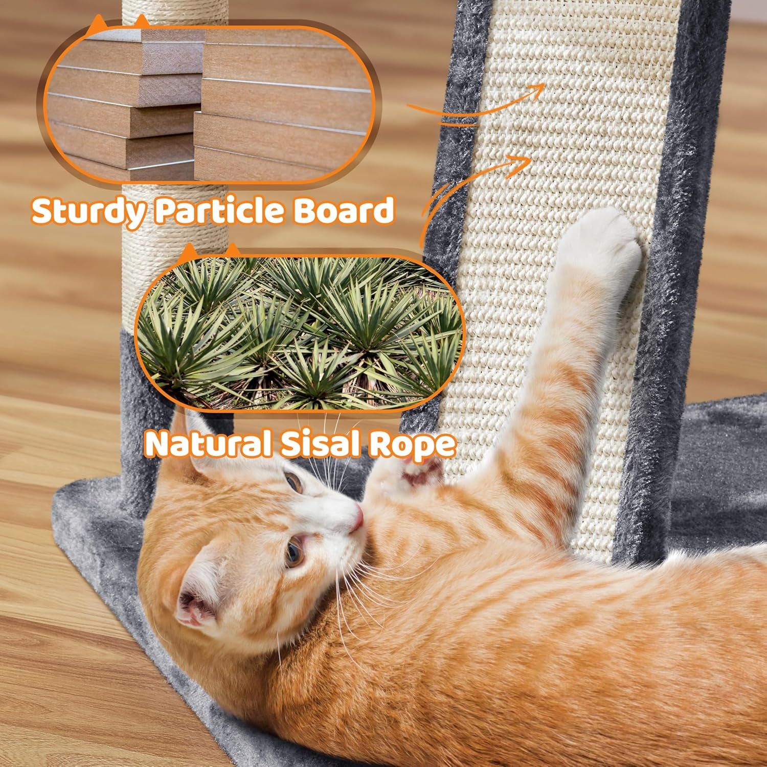 Yaheetech | 68.5In Cat Tree | for Large Cats | Multi-Level Cat Tower with 3 Wide Perches, Large Condo | Stable Pet Play House W/Sisal-Covered Scratching Posts & Board | Dark Gray