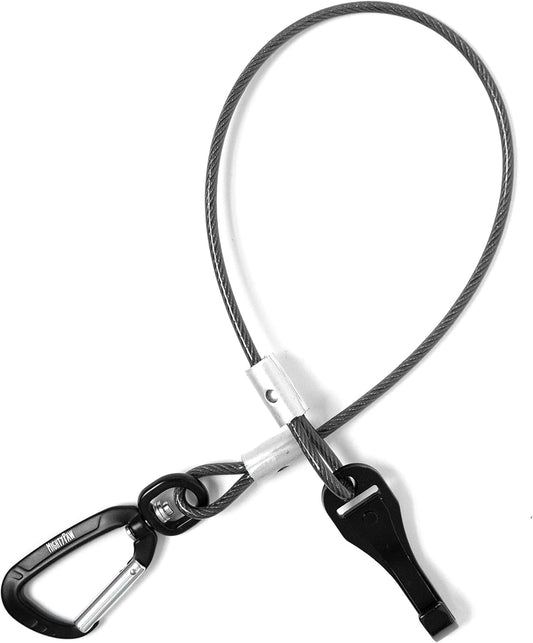 Dog Seat Belt - Chew-Proof Metal Safety Restraint - Steel Braided Vehicle Tether - Rock Climbers Carabiner Included - Pet Car Leash Seat Belts - Dogs Car Safety Harness -Black, 60Cm