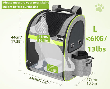 Pet Carrier Backpack, Cat Backpack Carrier, Expandable with Breathable Mesh for Small Dogs Cats Puppies, Dog Backpack Carrier for Hiking Travel Camping Outdoor, Hold Pets up to 18 Lbs