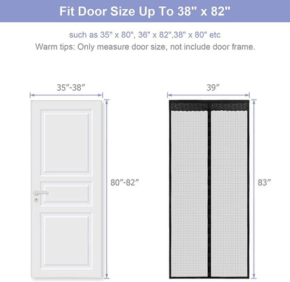Magnetic Screen Door Retractable Mesh Net Pet Patio Hands Free Mosquito Magic
